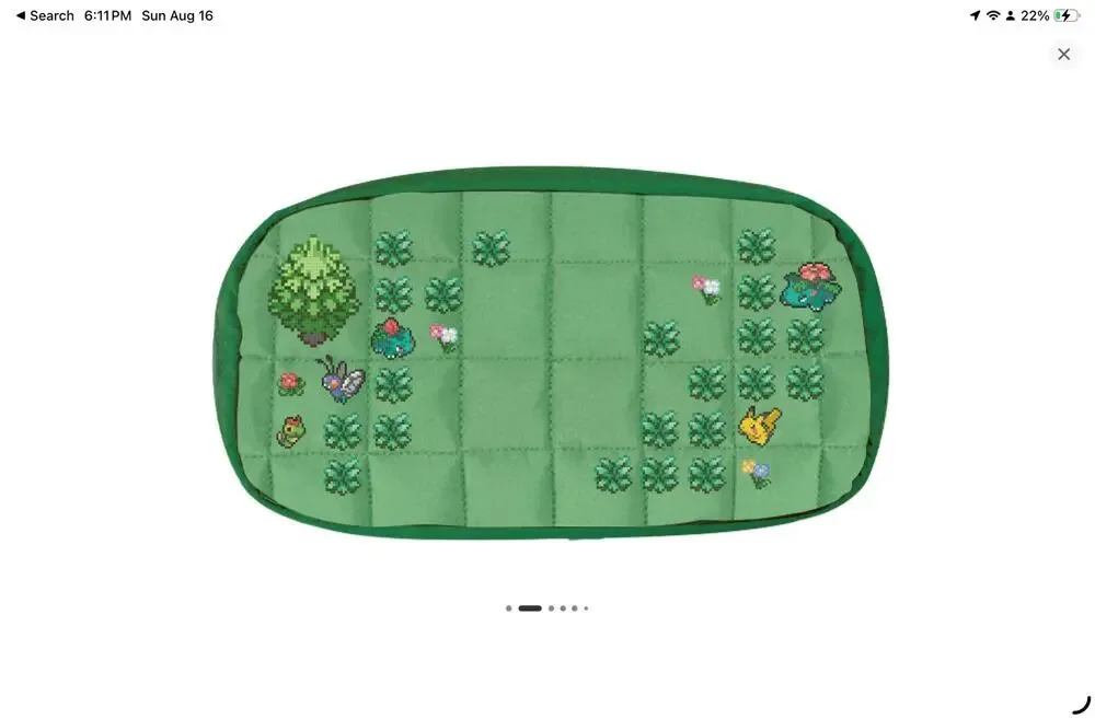 HORI Pokémon Pixel Green Puff Pouch for Nintendo Switch 2